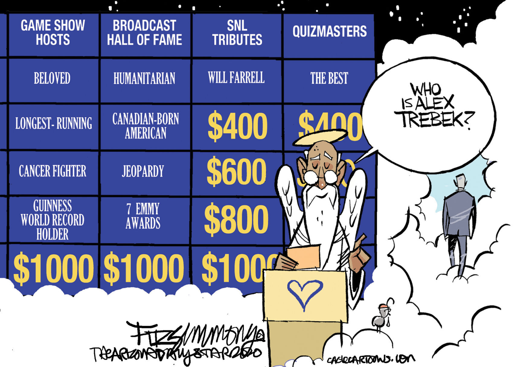 Daily Fitz Cartoon: Alex Trebek